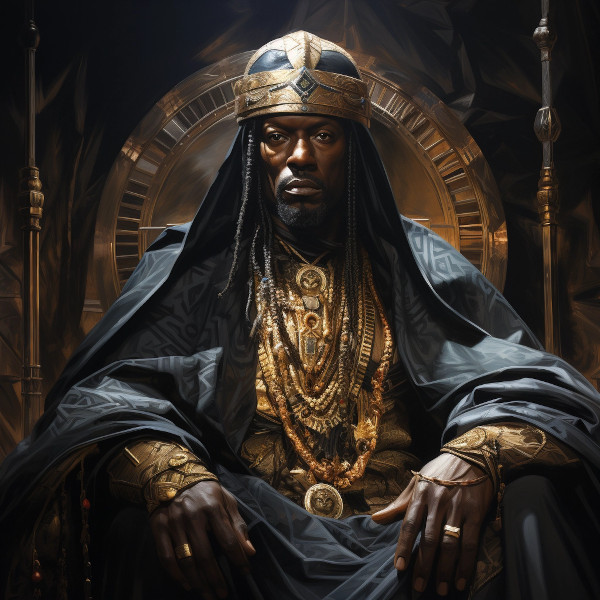 Oil painting of King Tasfaye the Wise